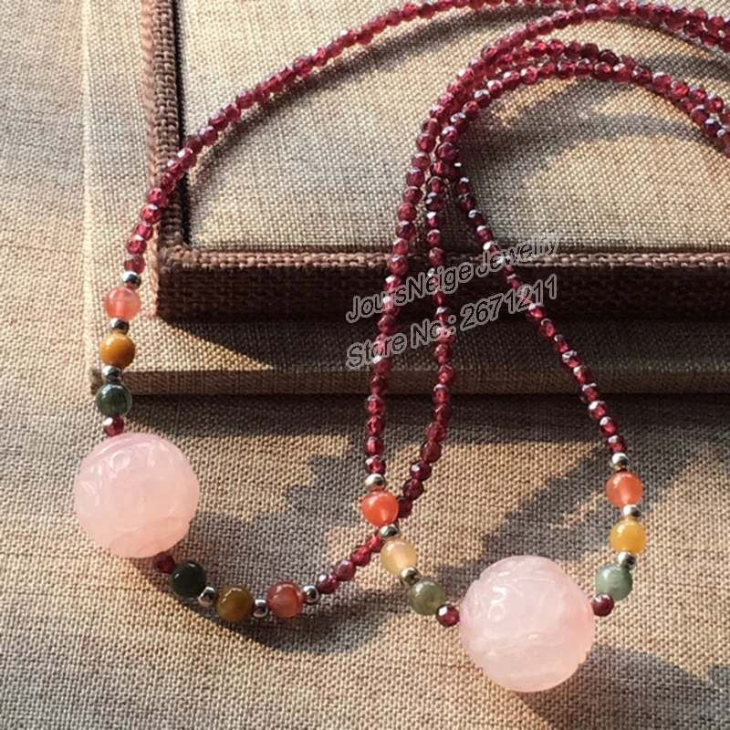 

Wholesale JoursNeige Natural Tourmaline Crystal Stone Necklace Beads Chain Necklace Lucky for Women Girl Popular Jewelry
