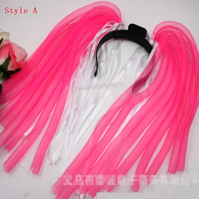 Style A (5) Светильник, косички, корона, лапша, лента для волос, светодиодный, мигающий, трубчатый ободок для волос, для женщин, девушек, Рейв, светящийся, праздничный костюм, вечерние - Цвет: Style A (5)