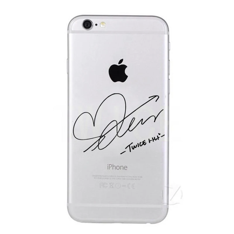 BZWGL twice signature Phone Case for iPhone 5s 6 7 8 Plus X tpu Transparent soft cover |