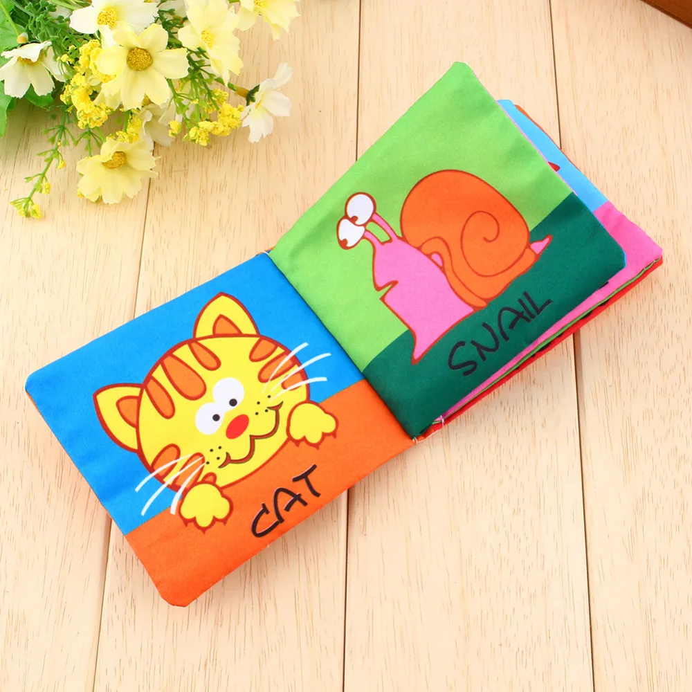 Детские мягкие книги ранние когнитивные игрушки Bookes baby goodnight Обучающие книги для младенцев животные еда детские игрушки