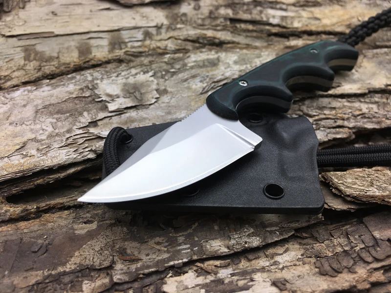BIGONG EDC тактический нож для шеи с 9Cr18Mo полный Tang Karambit улицы фиксированным лезвием