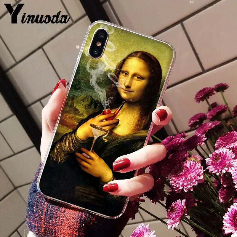 11pro MAX Van Gogh Mona Lisa Забавный чехол для телефона с грушевидными ушками iPhone 8 7 6 6S Plus X XS 5