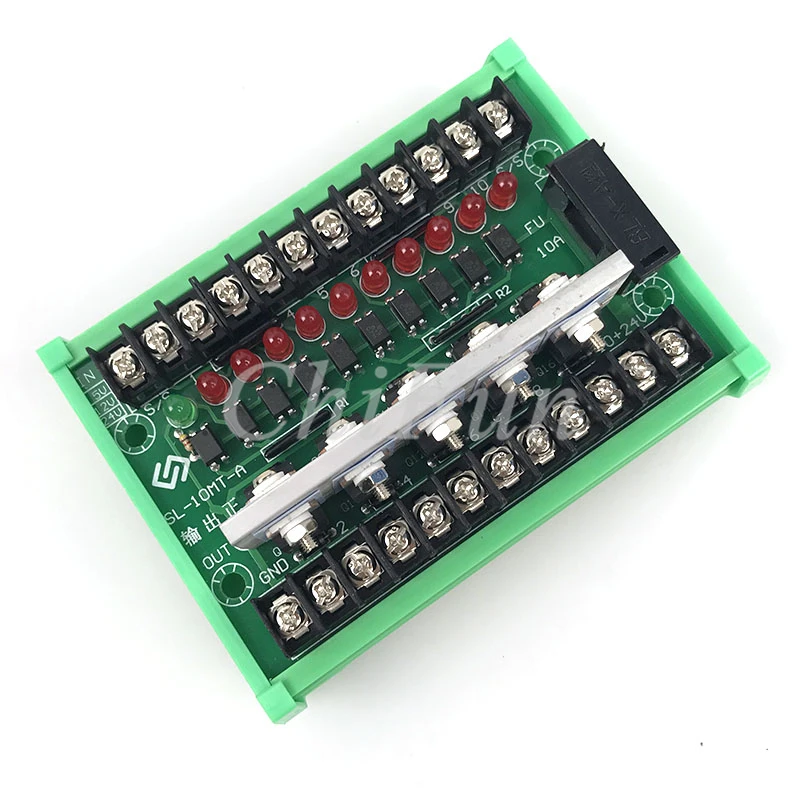 

10 isolated PLC transistor current amplification board PLC output board SL-10MT power board