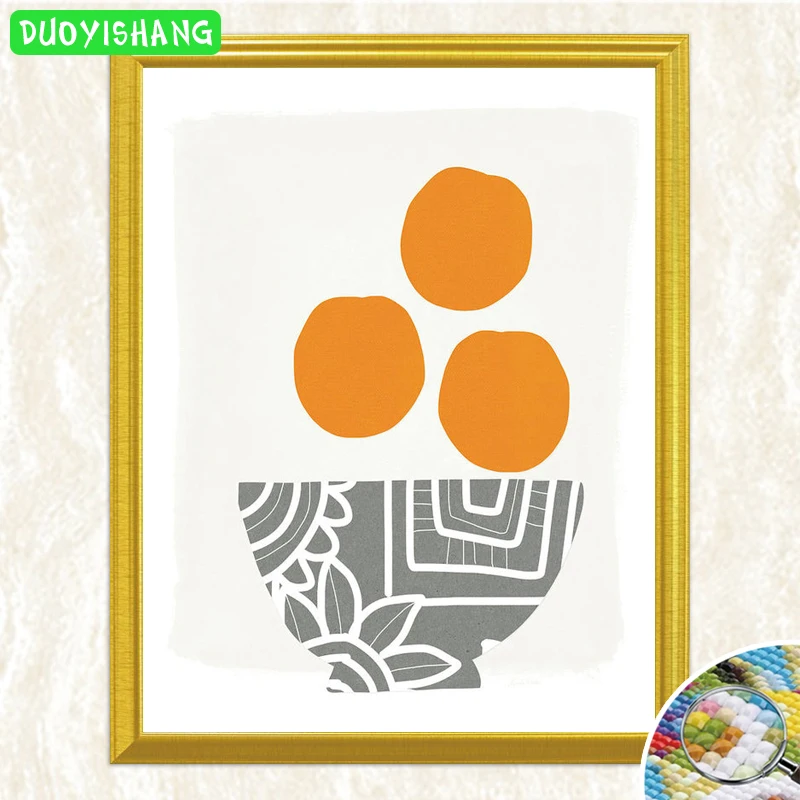 DUOYISHANG&quotBowl of Oranges Art&quot5D DIY Diamond Painting Fruits Full Square Embroidery Picture Rhinestones Mosaic Decor | Дом и сад