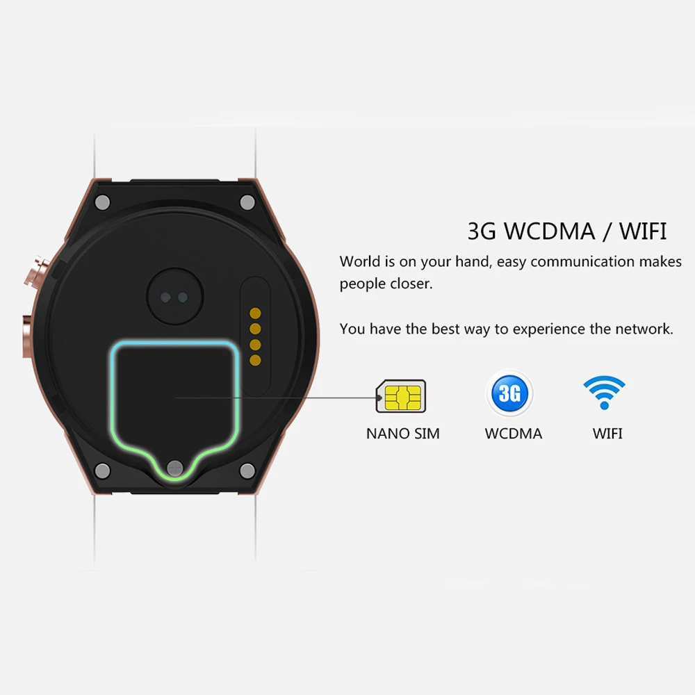 Умные часы KW88 Android 5 1 IOS 39 &quot светодиодный экран ОЗУ 512 МБ + ПЗУ 4 Гб умные поддержка