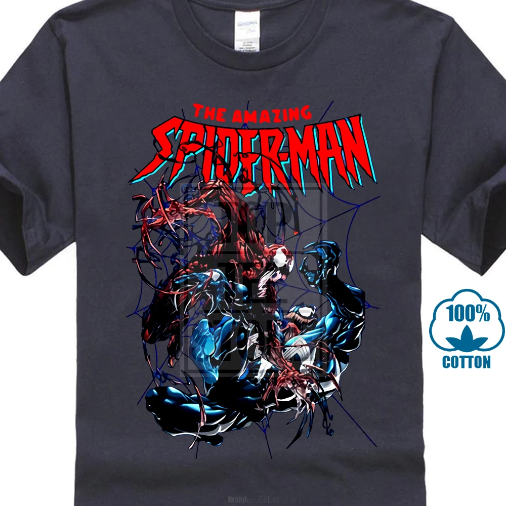 Человек-паук Carnage Vs Venom Comics Футболка мужская размер от S до 4Xl | Мужская одежда