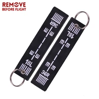 1pcs key ring remove before flight embroidery keychain aviation gifts key chain motorcycle oem promotional gift safety keyring