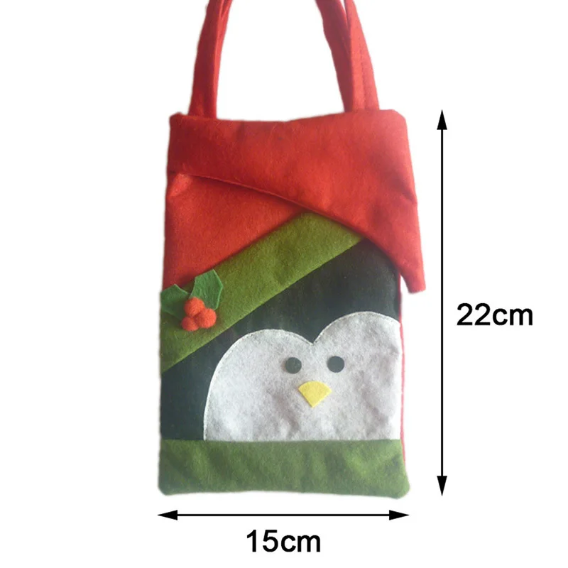 Милые рождественские подарочные сумки Санта Клаус Снеговик Счастливого