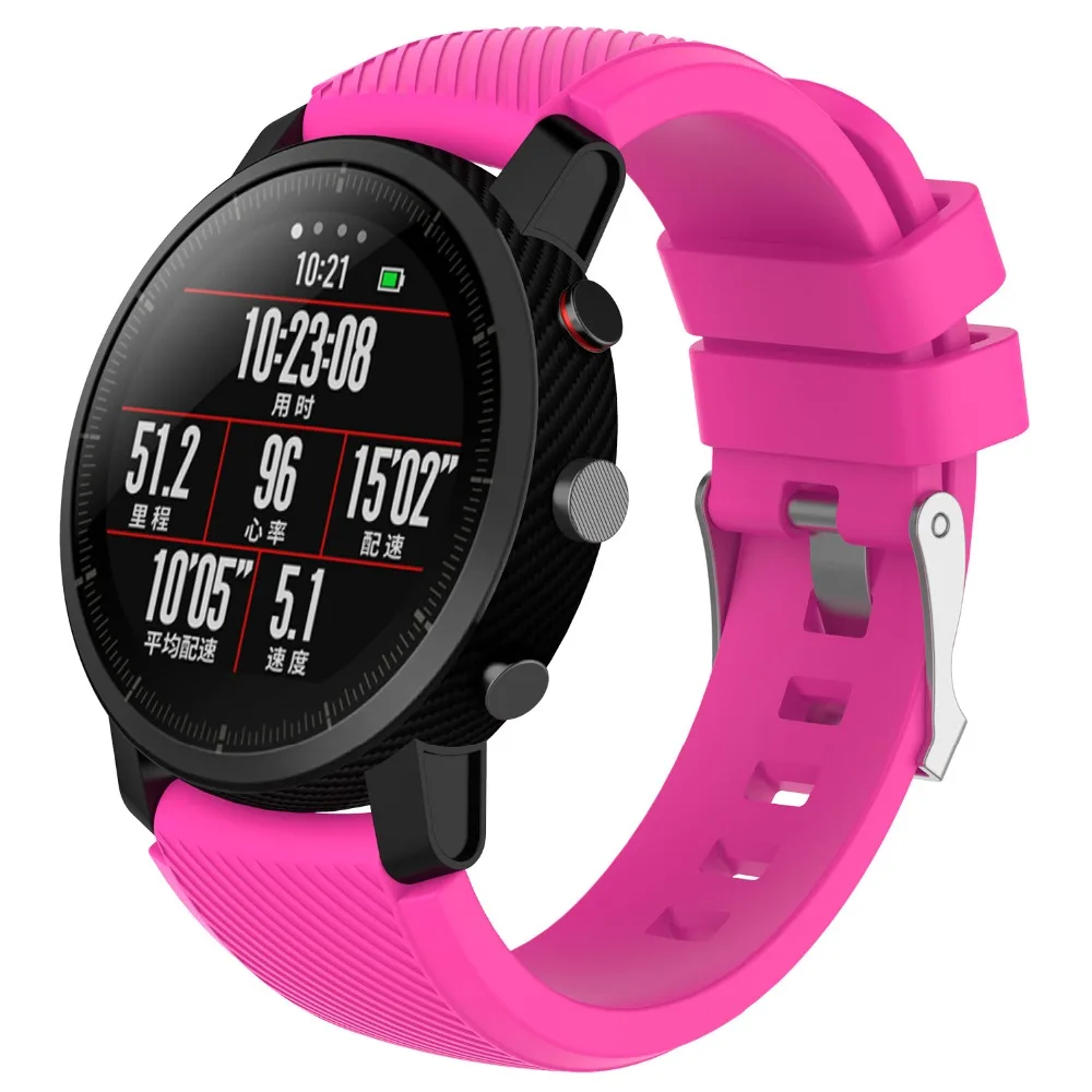 22 мм спортивные часы из мягкого силикагеля ремешок для Huami Amazfit Stratos Смарт-часы для Amazfit Pace Stratos 2/2S ремешки Браслет