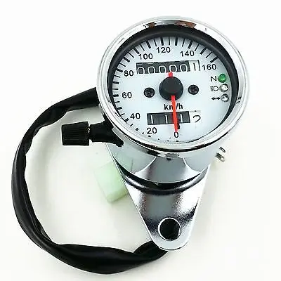 

Custom LED Backlight Signal Universal Motorcycle Odometer KMH Speedometer Gauge
