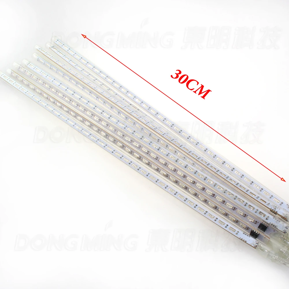 8pc/set 30cm Double-side meteor rain led tube light AC 100-240V Snow fall tube led raining meteor tube light