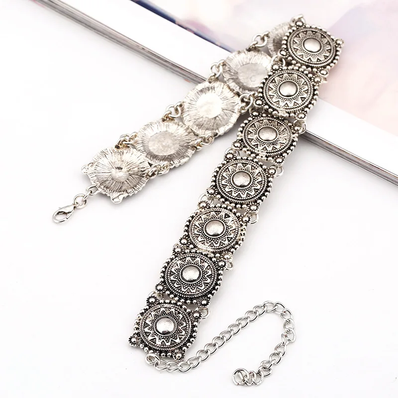 Винтажные круглые ожерелья с резным узором 2019 новое модное женское короткое
