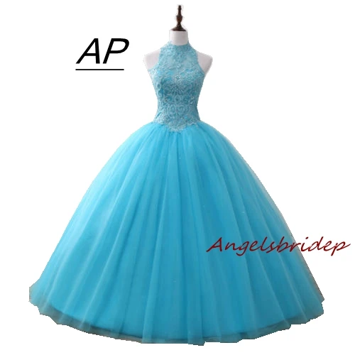 ANGELSBRIDEP Sweet 16 Quinceanera платье 2021 Корсет аппликации Тюлевое для дебютанта платья с