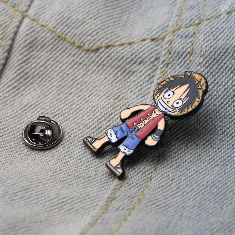DMLSKY цельная обезьянка D. Эмалированная брошка Luffy для женщин и мужчин заколки