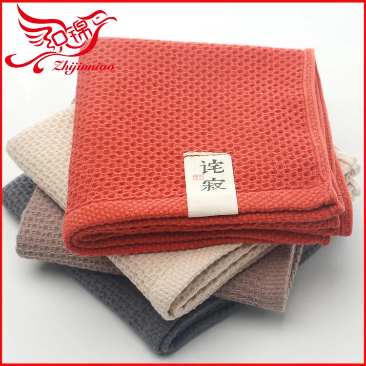 

High quality pure cotton 32 strands new pure color towel, mesh sports towel, honeycomb ventilation company gift wholesal