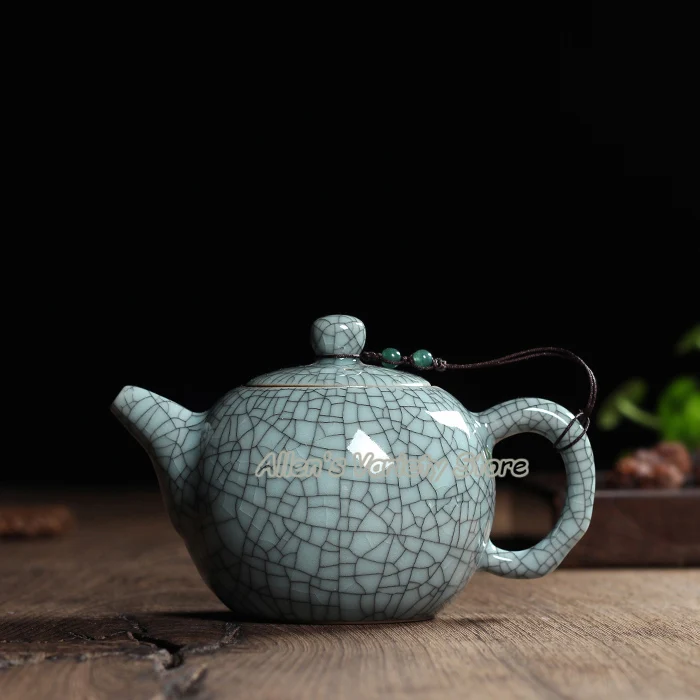 Чайник чайник круглая глазурованная печь Longquan Celadon Zisha керамическая керамика