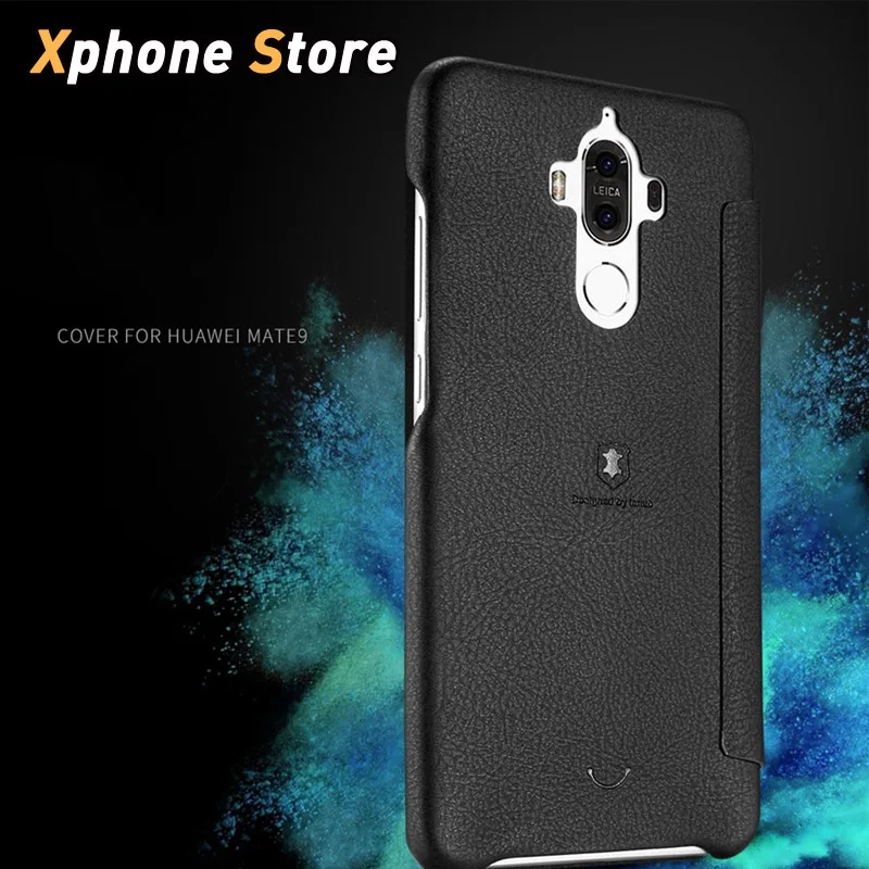 Lenuo для Huawei Mate 9 PU + PC текстура личи горизонтальный Флип кожаный чехол Casese с