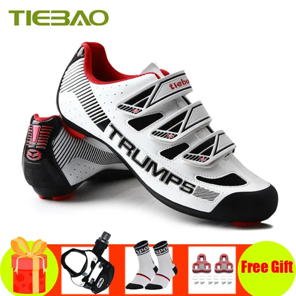 pedals for 1688 W Tiebao pro велосипедная обувь sapatilha ciclismo SPD-SL педали самозакрывающиеся дышащие кроссовки суперзвезды спортивная обувь для шоссейного велосипеда - Цвет: pedals for 1688 W
