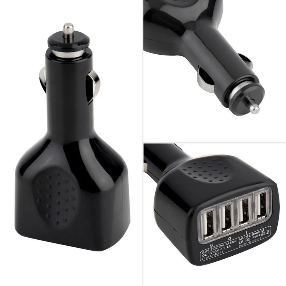 4 USB выход Автомобильное зарядное устройство 2.1A Быстрая зарядка для iPhone 5S 6 S iPad