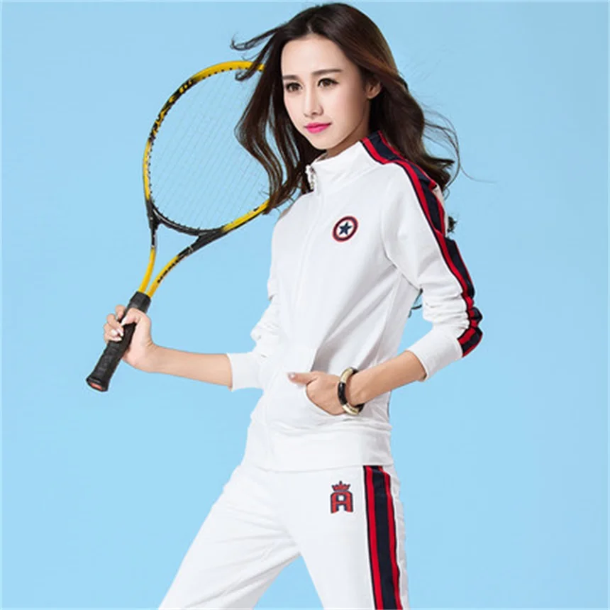 

New fashion casual fashion spring and autumn models high-quality Sweatshirts women's two-piece Korean version TB1068