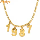 Английские ожерелья-Чокеры с цифрами, подарок на день рождения, персонализированные ожерелья на год рождения для женщин, мужчин, мам, индивидуальные цифровые украшения #209506