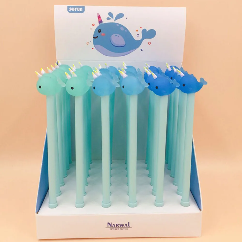 2 Pcs/lot Cute Kawaii Dolphin Gel Pen Signature Escolar Papelaria School Office Supply Promotional Gift|Гелевые ручки| |