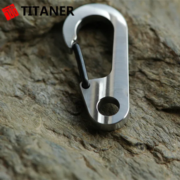 Хит! Титановый карабин мини брелок для ключей быстроразъемный зажим разделенное