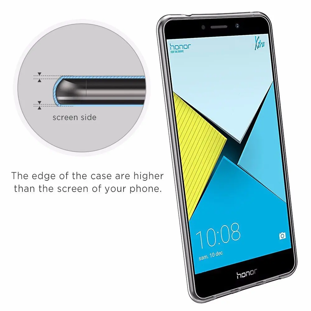 UPaitou Clear TPU Case for Huawei Honor 6X/Mate 9 Lite/GR5 2017 Transparent Soft Sinicon Back Cover 6X |