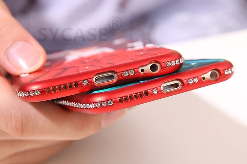 SYCASE Новый Окрашенные с тиснением алмазный наконечник ТПУ Телефон shell для huawei 8X 8C 8