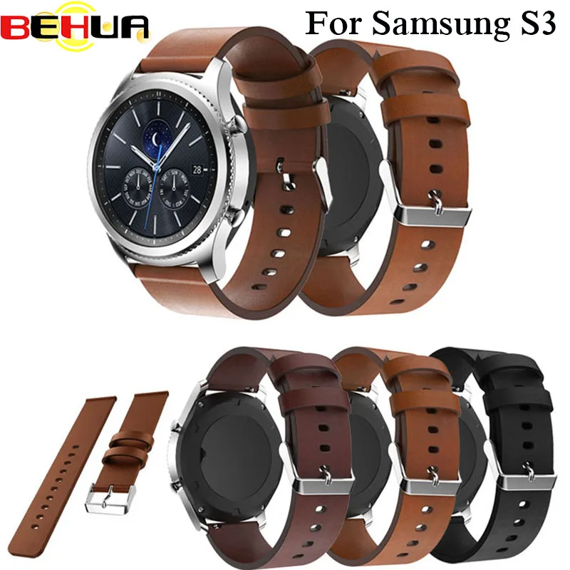 Ремешок из натуральной кожи для Samsung Gear S3 Frontier классический быстросъемный