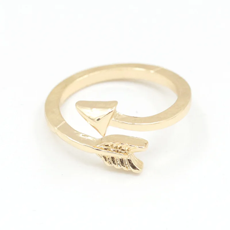 Кольца со стрелками для женщин открытое регулируемое кольцо с золотым и