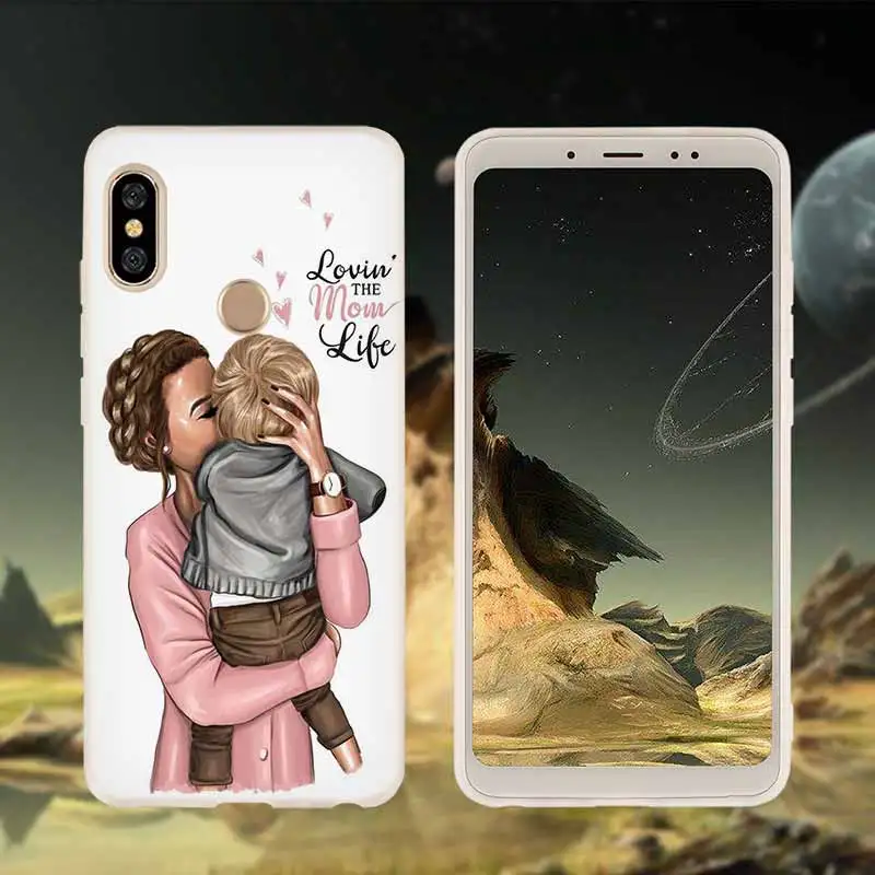 as the picture 08 Мягкий силиконовый чехол для телефона из ТПУ для Xiaomi Redmi 4X 4a 5 Plus 5a S2 6a 6 Note 8 7 5 6 4 5a Pro коричневая шерсть для мамы и дочки - Цвет: as the picture 08