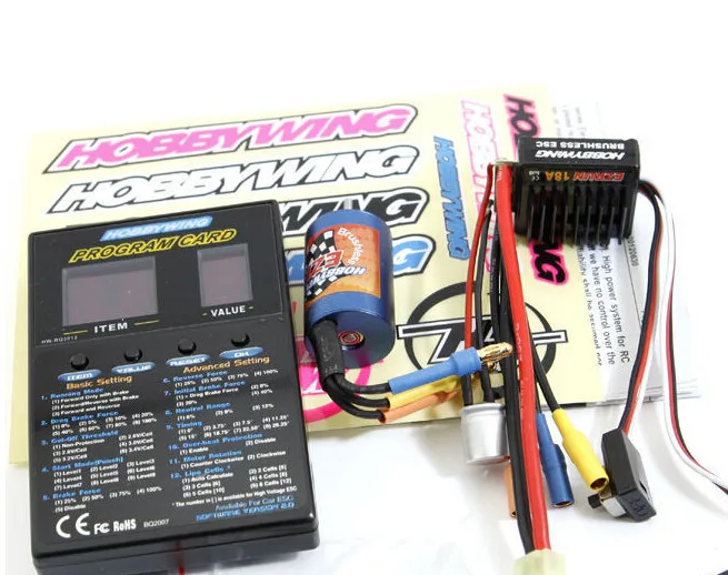Hobbywing eZrun 18A ESC 18T 5200KV бесщеточный двигатель EZRUN Combo для 1/18 автомобиля|Детали и
