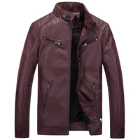 mens leather jackets mens autumn winter casual motorcycle leather jackets coats men stand slim fit warm outeawear male jacket