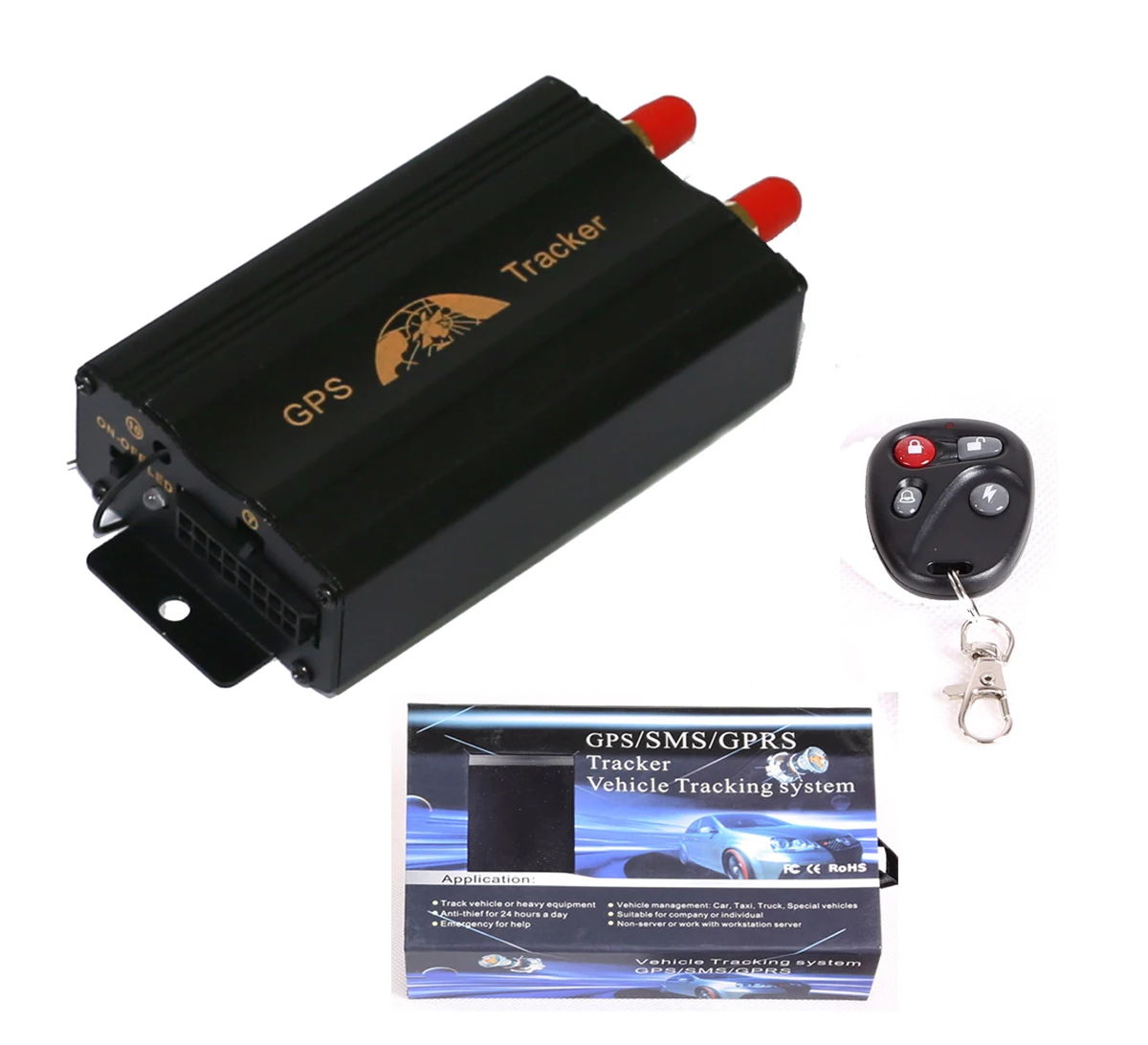 Кобан Автомобильные GPS-навигаторы трекер TK103B + dual sim карты Автомобиль QUAD BAND GPS GSM GPRS