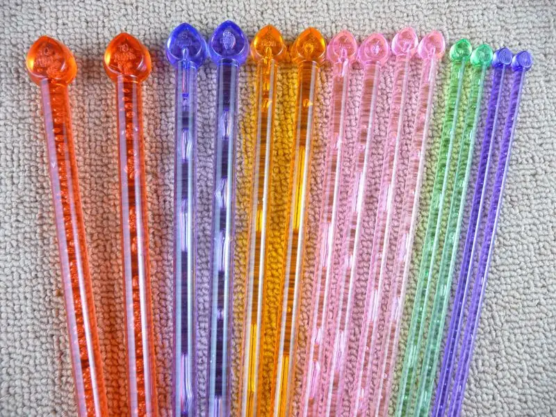 14 шт./компл. многоцветный Вязание игл, детская Вязанная одежда «Crochet, крючки, станок и Пластик ремесло плетения изделий Пластик тонкие туфли острый Вязание палочки