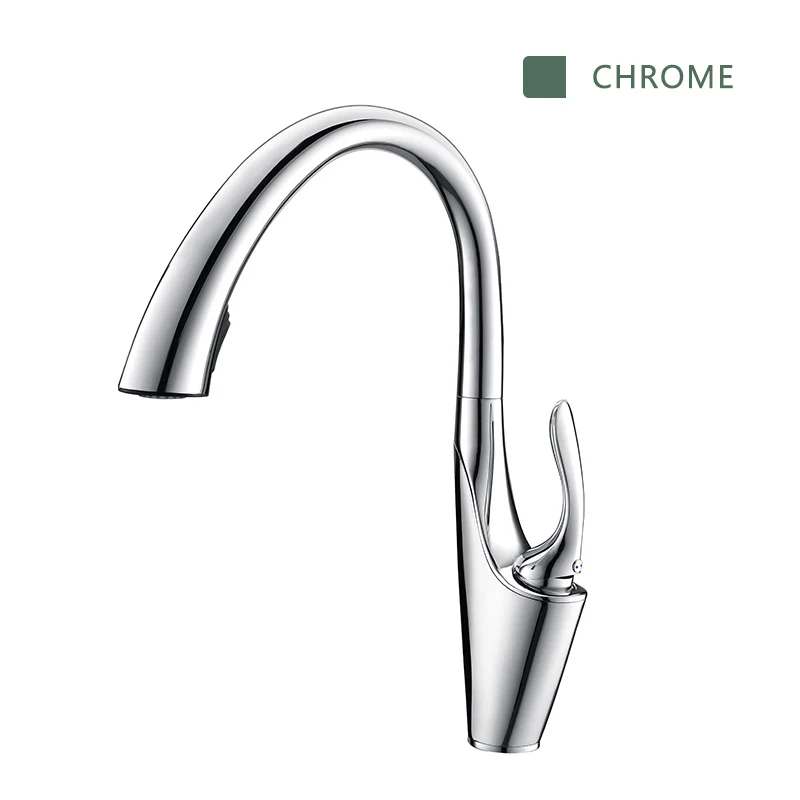 Chrome 2 FLG Кухонные смесители с одной ручкой, кухонный кран с одним отверстием, поворотный кран с ручкой на 360 градусов, смеситель для воды, смеситель - Цвет: Chrome 2