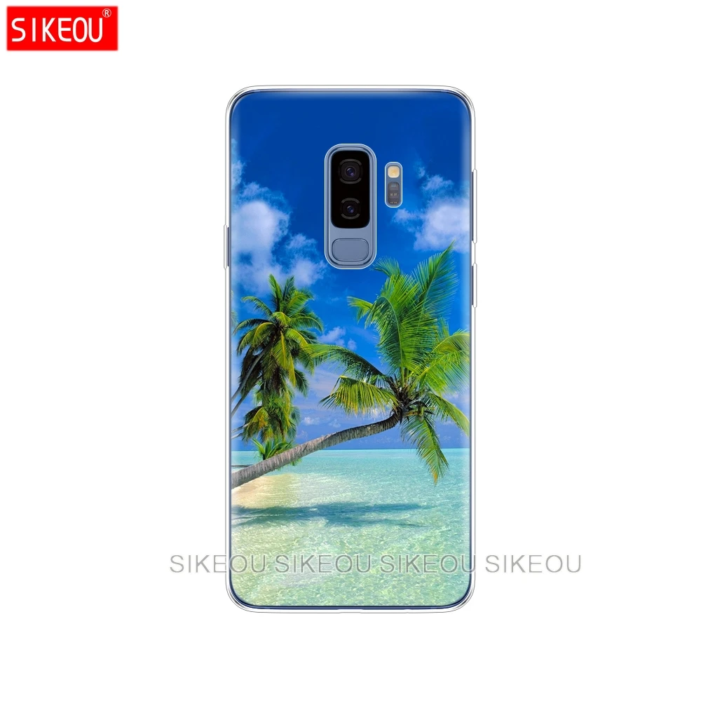 Силиконовый чехол для Samsung Galaxy S9 S8 S7 S6 edge S5 S4 S3 PLUS телефона летняя пляжная сцена на