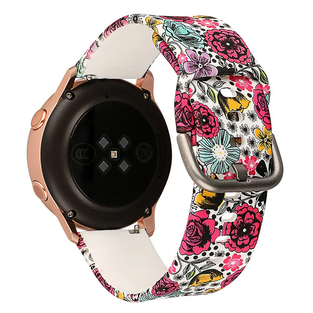 Ремешок силиконовый для Samsung Galaxy Watch 42 мм/Active 40 мм модный спортивный прочный