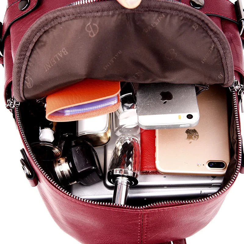Женский кожаный рюкзак Sac a Dos Femme винтажный на плечо для путешествий 2019|Женские