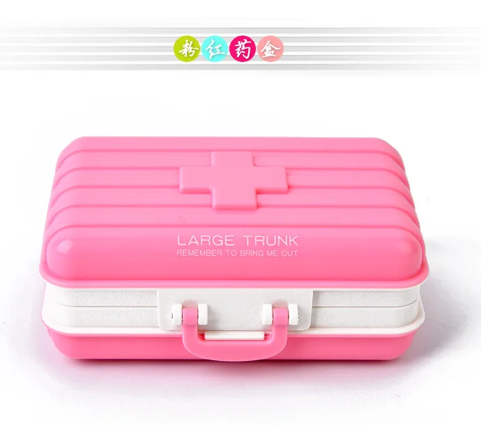 1 шт. Чемодан Коробка органайзер путешествия пластик складной витамин медикина
