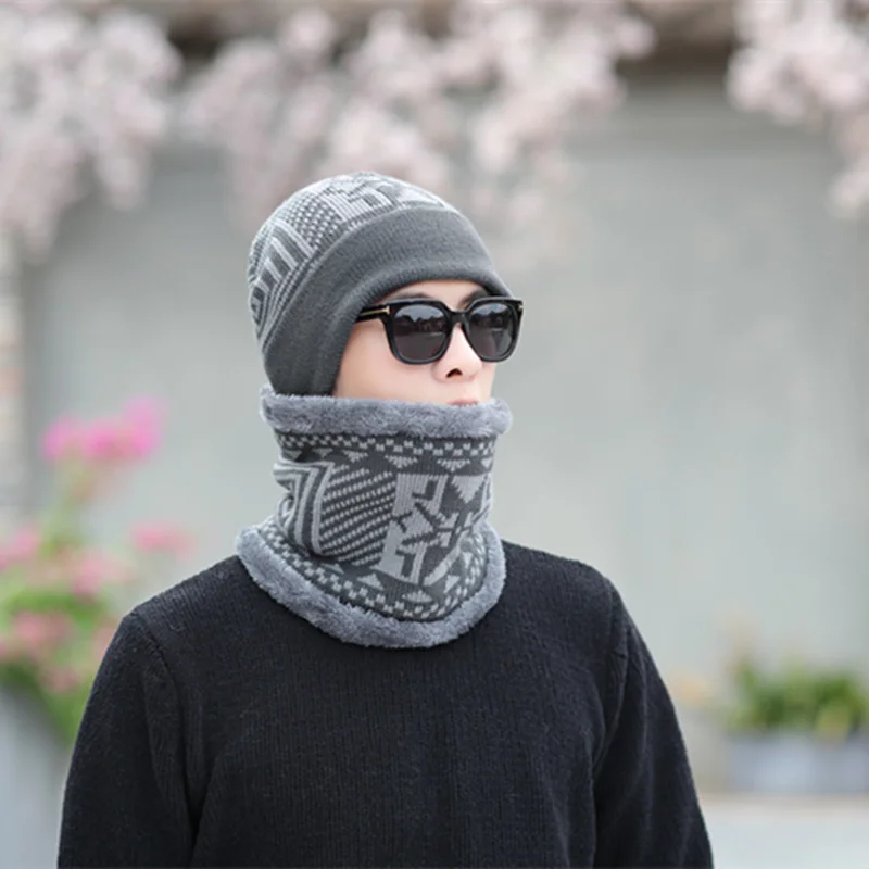 

sterbakov 2018 Winter skullies Beanie Hat Scarf Soft Skull Warm Cap Baggy Cap Beanie Hats Winter Hats For Men Women's Knit Hat