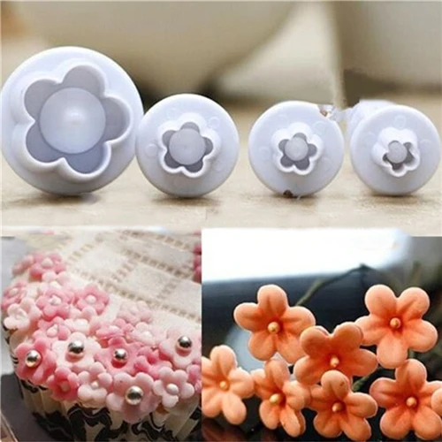 4 шт./компл. Пластик сливы Весна умирает сахарные пирожные печеный посуды