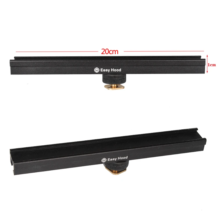 

Easy Hood Adjusttable 8" Rail 20cm Flash Bracket Hot / Cold Shoe Extension for Led Video light Microphone Extension