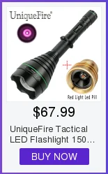 UniqueFire 1504 IR 940NM светодиодный светильник-вспышка, инфракрасный светильник с зумом, 3 режима, водонепроницаемый алюминиевый 67 мм, выпуклая линза, фонарь с креплением для прицела