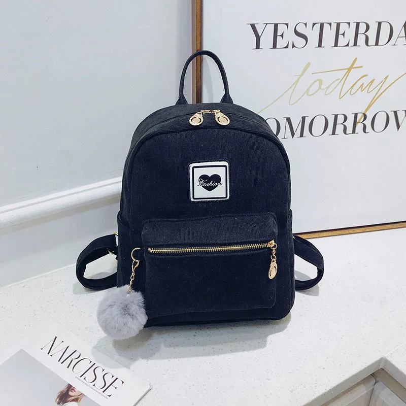 Модные женские рюкзаки школьные сумки сумка на плечо милый вельветовый рюкзак с