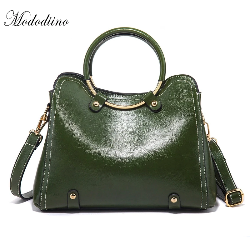 Mododiino/женские сумки высокого качества из кожи с масляным воском женская сумка