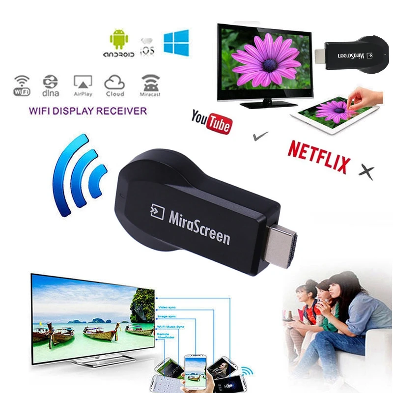 Беспроводной Wi-Fi Airplay экран зеркалирование обмен HDMI Stick медиа стример Аудио Видео дисплей адаптер для iOS Android телефон к телевизору