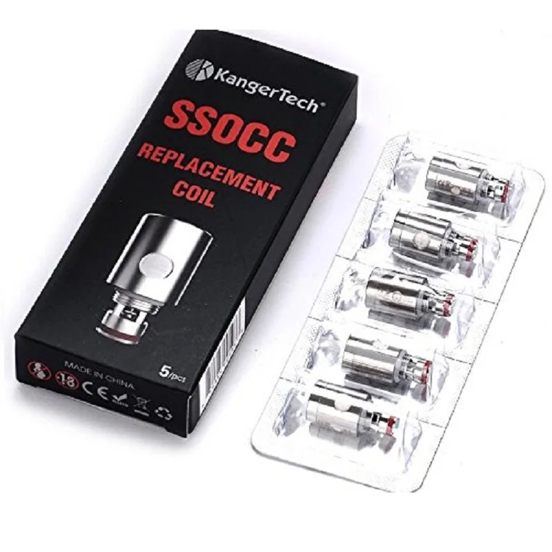5 шт. 100% оригинал kangertech ssocc kanger вертикальный Сменные Головка Катушки для Subtank мини