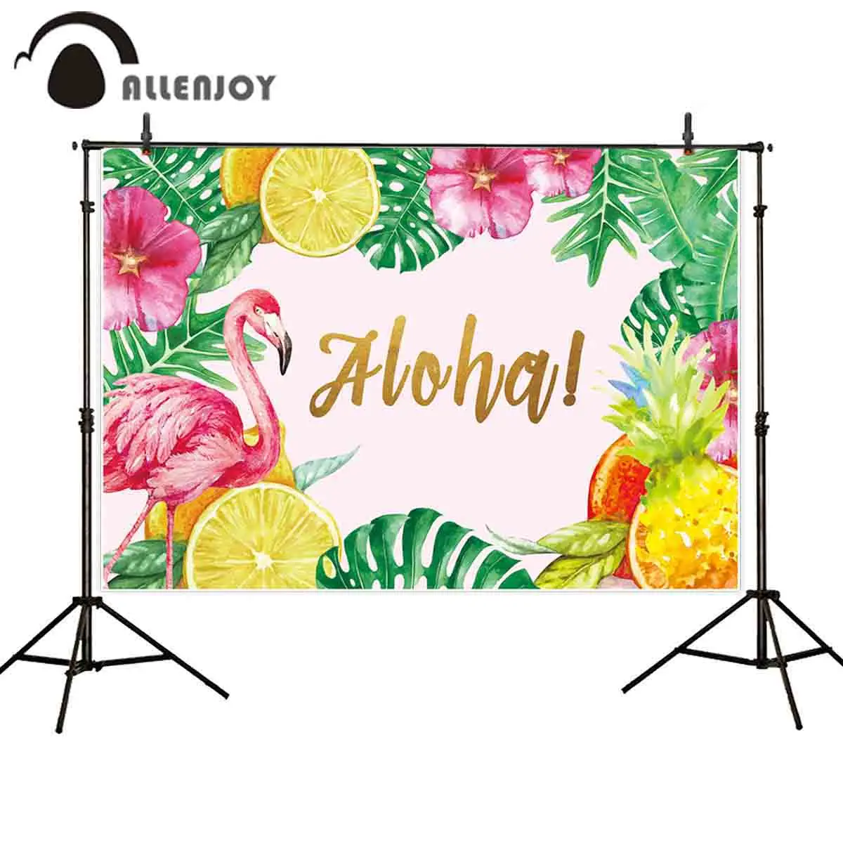 Allenjoy фоновая фотография Фламинго ананас Алоха тропический фотостенд фотосессия